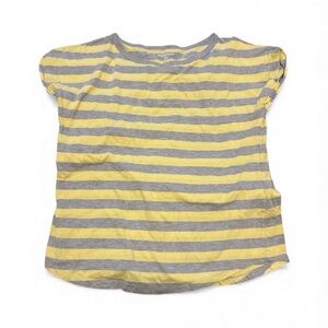 Yellow and Gray Striped Tee